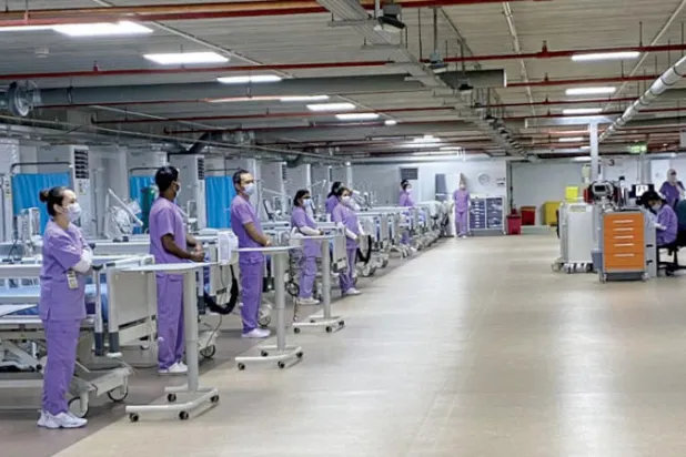 المستشفى الميداني المخصص لمرضى «كورونا» في البحرين (الشرق الاوسط)