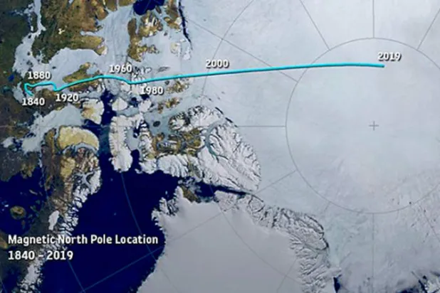 علماء يكشفون سبب انجراف القطب الشمالي المغناطيسي من كندا نحو سيبيريا