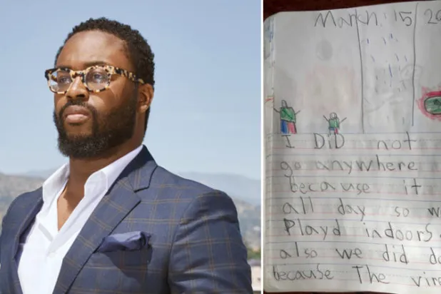 جانب من واجب مدرسي في إطار التعليم عن بعد حصل عليه متحف أميركي ضمن مقتنيات تعبّر عن الوباء (نيويورك تايمز)  -  تيري بويد بيتس أمين مساعد متحف «أوتري» (نيويورك تايمز)