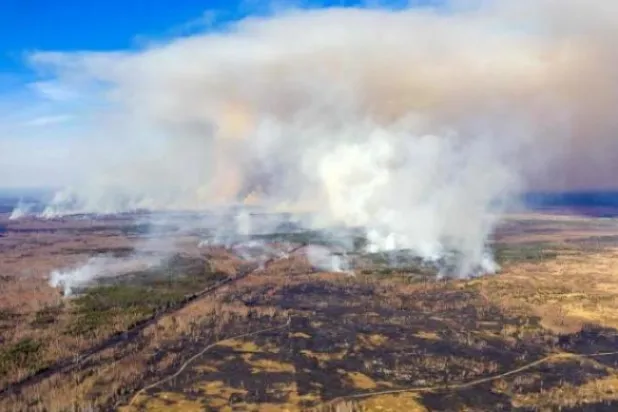 Nükleer felaketin ve yangınların ardından Çernobil