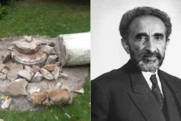 تحطيم تمثال لزعيم إثيوبي راحل في حديقة بلندن