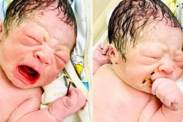 مولود فيتنامي يلتقط وسيلة منع حمل أمه