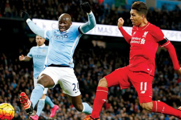 فيرمينو يحرز هدف ليفربول الثالث في شباك مانشستر سيتي (أ.ب)