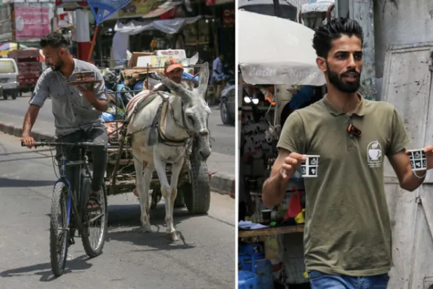 خدمة جديدة في غزة... توصيل القهوة على دراجة هوائية