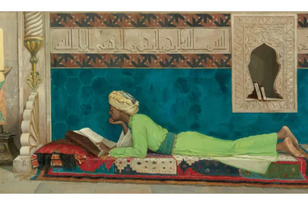 أمير شاب أثناء الدراسة 1878- عثمان حمدي بيك (دائرة الثقافة والسياحة أبوظبي)