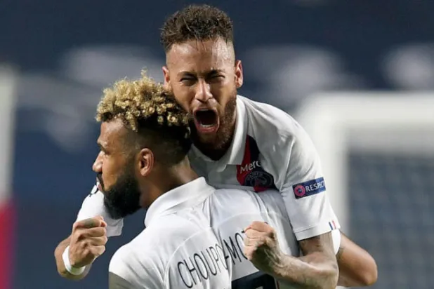 نيمار لعب دوراً مهماً في فوز  سان جيرمان على أتالانتا والوصول لنصف نهائي دوري الأبطال (أ.ف.ب)