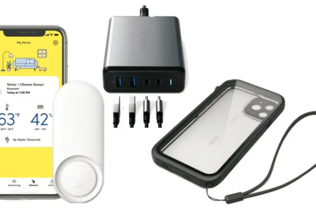 أغطية هواتف مقاومة للماء وشواحن ومجسات منزلية ذكية