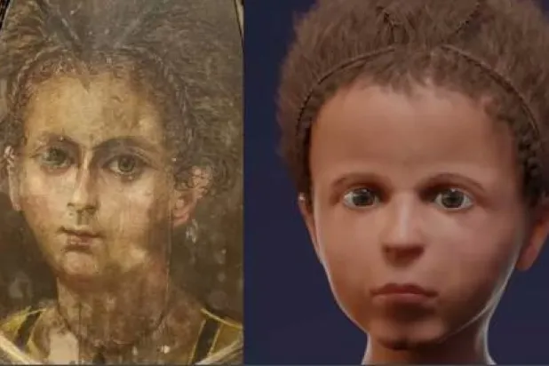 إعادة بناء وجه مومياء طفل مصري رقمياً