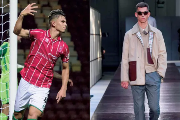 مونتسما يعرض أزياء «بيربيري»... ويحتفل بهدفه في مرمى برادفورد في كأس الرابطة (غيتي)