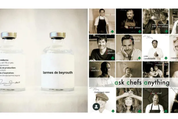 تسعون طاهياً من حول العالم تكاتفوا لجمع التبرعات لبيروت - «دموع بيروت» في أوانٍ طبية وهي عبارة عن مرقة مبتكرة