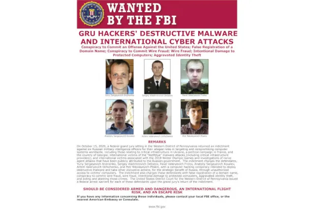 واشنطن تتهم ستة من الاستخبارات العسكرية الروسية بشن هجمات إلكترونية