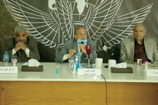 جانب من المناظرة في مهرجان شرم الشيخ للمسرح الشبابي