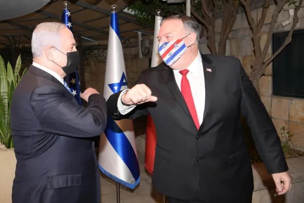 بومبيو يزور الجولان ويعتبر حركة مقاطعة إسرائيل «معادية للسامية»