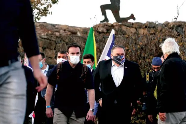 Golan Tepeleri’ni ziyaret eden Pompeo yerleşim birimlerinin İsrail’in parçası olduğunu söyledi