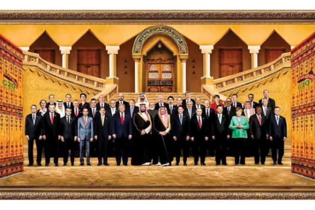 قادة العشرين... الصورة الجماعية عبر التقنيات واللوحات التشكيلية
