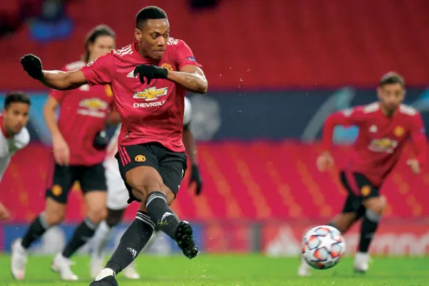 معدل تهديف مارسيال مع يونايتد تراجع بشكل ملحوظ منذ بداية الموسم (أ.ف.ب)