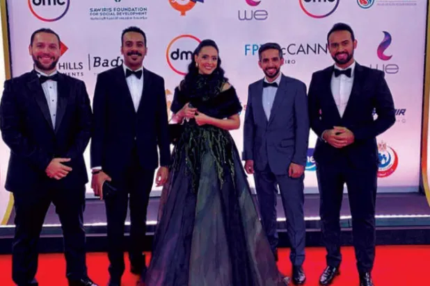 طاقم العمل خلال مهرجان القاهرة السينمائي (الشرق الأوسط)