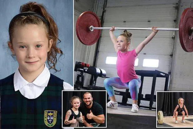 «أقوى فتاة بالعالم»... كندية بعمر 7 سنوات ترفع أوزاناً تصل إلى 80 كيلوغراماً