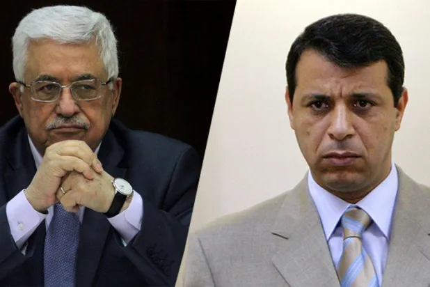 (Solda )Filistin Devlet Başkanı Mahmud Abbas (Sağda) Demokratik Reform Akımı lideri Muhammed Dahlan (Reuters_Arşiv) 