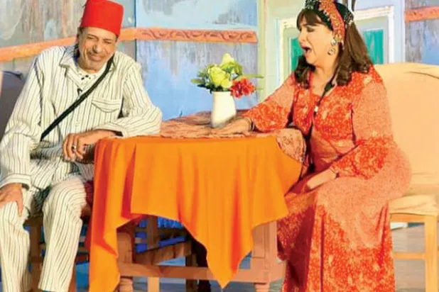 لقطة من مسرحية «عيلة الفقري» (الشرق الأوسط)