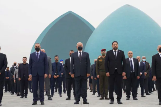 الرئاسات العراقية الثلاث تكرّم رفاة إيزيديين قتلهم «داعش»