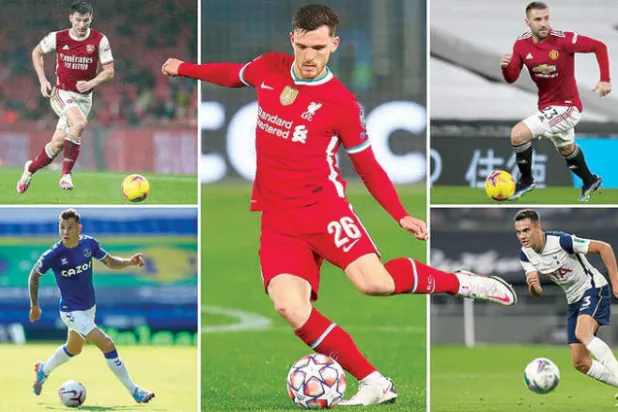 لوك شو - سيرجيو ريغيلون - أندرو روبرتسون - كيران تيرني - لوكاس دين