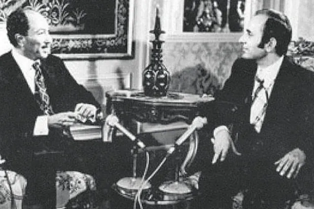 عادل مالك مع الرئيس السادات