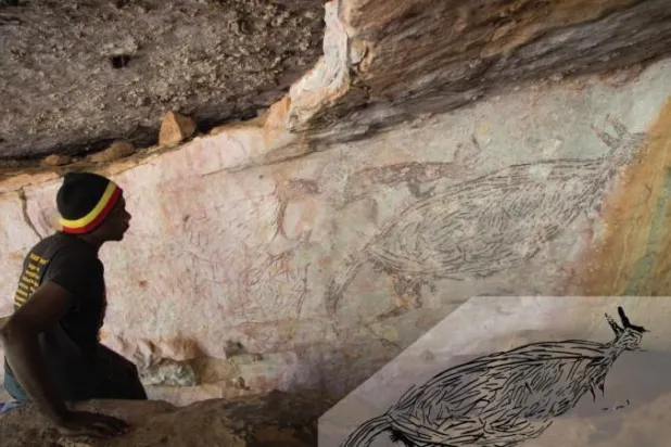 عمرها 17 ألف عام... لوحة لكنغر أقدم فن صخري معروف بأستراليا