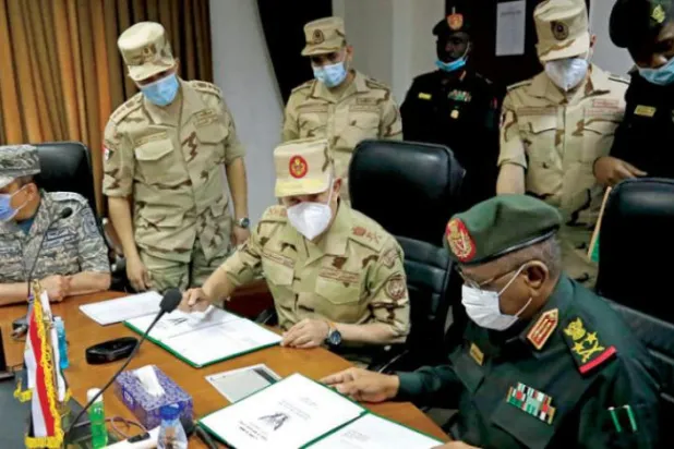 مصر اور سوڈان کے درمیان فوجی تعاون کے معاہدے پر ہوا دستخط 
