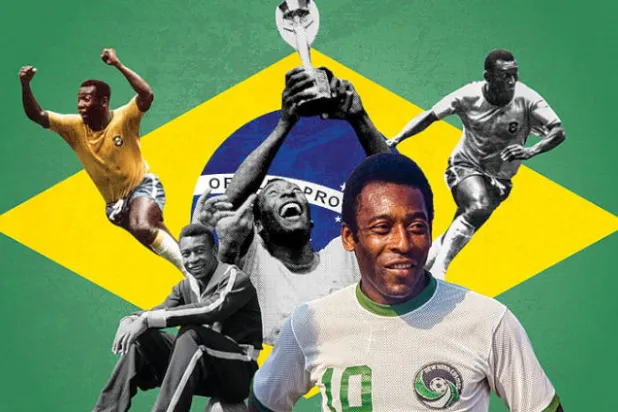 أصبح بيليه لغزاً على مدى عقود لكن لا يمكن الاختلاف على قدراته الفذة في عالم الساحرة المستديرة (غيتي)