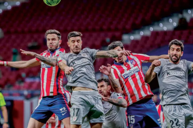 أتلتيكو تخطى أتلتيك بلباو الأربعاء ليعزز صدارته للدوري الإسباني (أ.ب)