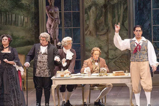 مشهد من الفصل الثالث من أوبرا «زواج فيغارو»