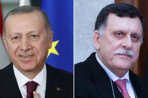منظمة ليبية تشكو السراج وإردوغان لـ«الجنائية الدولية»