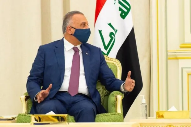 الكاظمي خلال زيارته للرياض الأربعاء (واس)