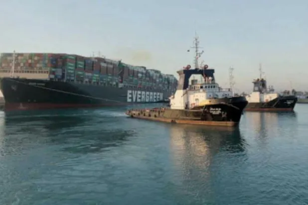 سوئز کینال میں نیویگیشن کی واپسی کی وجہ سے  رکے نقصانات 