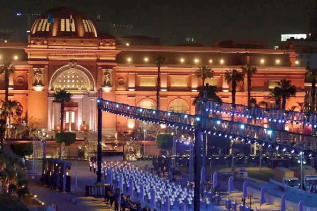 المتحف المصري خلال موكب المومياوات الملكية قبل أيام