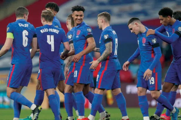 أداء المنتخب الإنجليزي تطور مع انضمام الشباب إلى اللاعبين أصحاب الخبرة (أ.ف.ب)