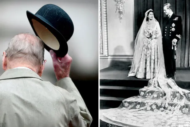 حفل زفاف الأميرة إليزابيث وفيليب ماونتباتن في 1947 (أ.ف.ب) - الأمير فيليب ودّع الحياة أمس عن 99 عاماً (أ.ب)