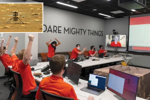 رحلة هليكوبتر تاريخية إلى المريخ