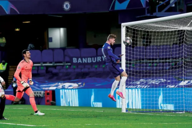 تيمو فيرنر يفتتح التهديف لتشيلسي (إ.ب.أ)