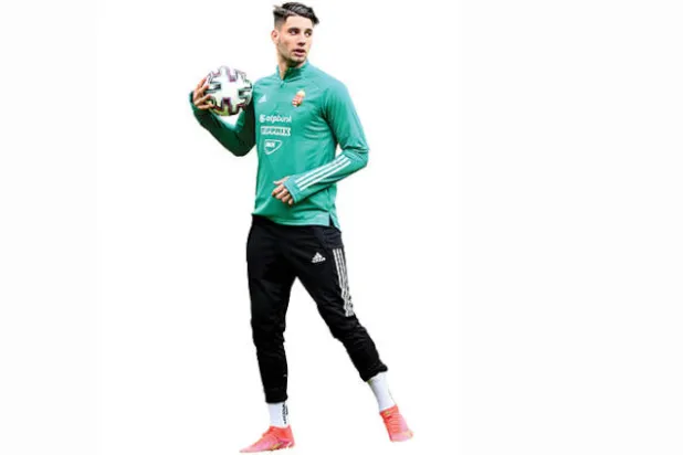 سوبوسلاي مهاجم المجر الواعد يتطلع للتألق في بطولة أوروبا (أ.ف.ب)