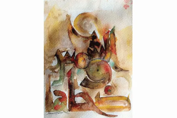 سوداني يرسم لوحاته بـ«دموع الأشجار»