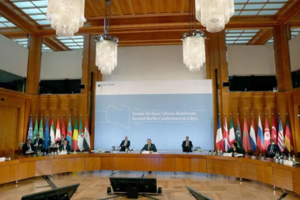 Almanya'nın başkentinde düzenlenen İkinci Berlin Konferansı’ndan bir kare (AP)