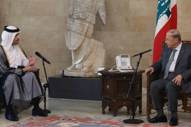 وزير خارجية قطر يلتقي القادة اللبنانيين