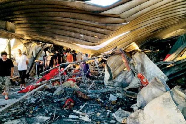 اسپتال میں ہونے والی تباہی کے بعد عراق میں غم اور سوگ کا ماحول