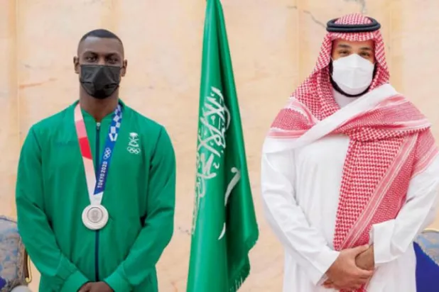 ولی عہد نے اولمپک چیمپئن حامدی کو دی مبارکباد 