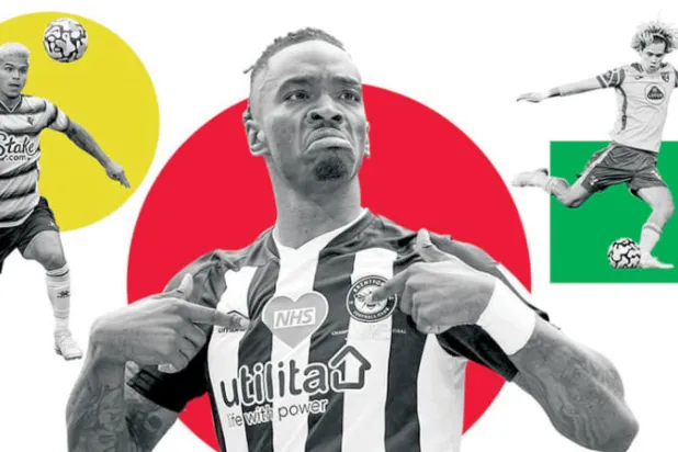 من اليمين: تود كانتويل (نوريتش سيتي) وإيفان توني (برينتفورد) وكوتشو هيرنانديز (واتفورد) (الغارديان)