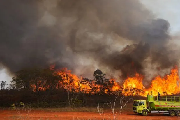 منطاد يتسبب بحريق كبير في محمية طبيعية بالبرازيل