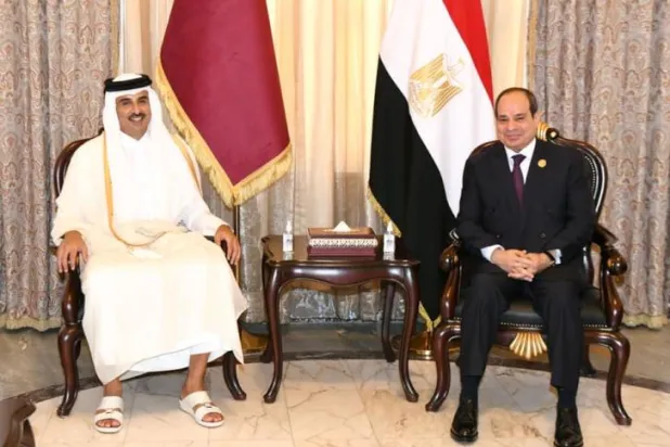 السيسي يلتقي أمير قطر... والرئاسة المصرية: توافق على دفع العلاقات