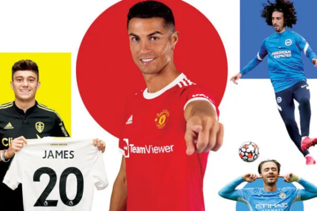 من اليمين: مارك كوكوريلا - جاك غريليش- كريستيانو رونالدو- دانيال جيمس  (غيتي)